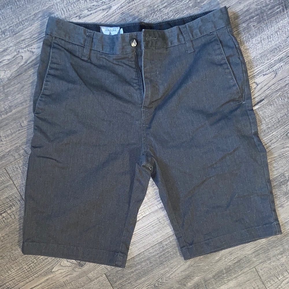 Volcom Men’s Charcoal Flat Front Shorts